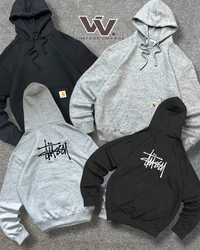 Carhartt/Stussy Rielaborazione Stile Felpe con Cap..