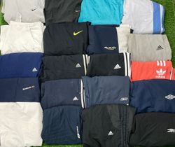 Branded nylon track pants