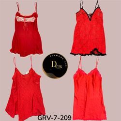 Robe de nuit rouge – Vêtements de nuit doux et lég..