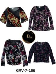 Blouse à manches longues à imprimé floral Y2K – Es..