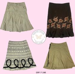 Brown Printed Cotton Skirt – Lightweight & Trendy ..