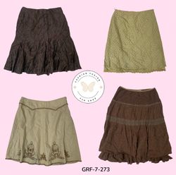 Jupe en coton imprimée marron – Indispensable du s..