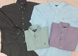 CZ0429 Polo Vintage Camicie da Uomo a Polo con Bot..