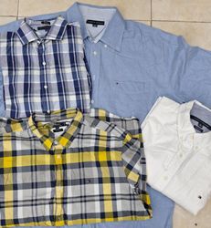 Camice button up vintage da uomo CZ0432 Tommy Hilf..