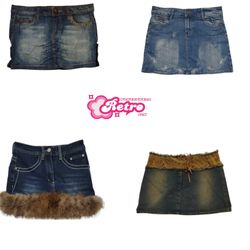 Y2K It Girl Denim Mini-Röcke