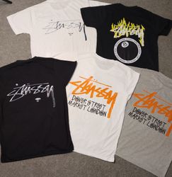 Stussy rework style mix design tees