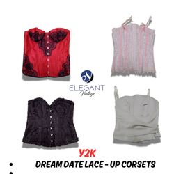 Y2K Dream Date Lace Up Corsets - EV0559