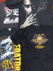 Black printed T-shirts