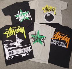 Stussy rework style mix design tees