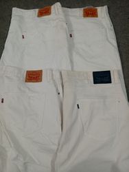 HD1077 Calças Cortas Brancas Oversized para Homens..