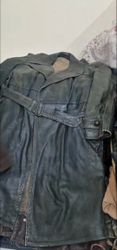 Sobretudo de couro vintage masculino alemão