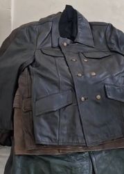 Casacos e jaquetas de couro vintage masculino