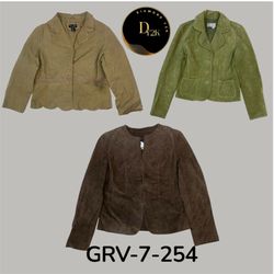 Veste en cuir suédé mixte Y2K – Style rétro (GRV-7..