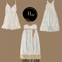Robe en coton blanc Y2K - Style vintage (GRV-7-256..
