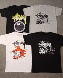 Stussy rework style mix design tees