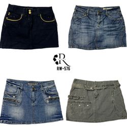 Y2K IT Gir Denim Mini Skirts (RW-576)