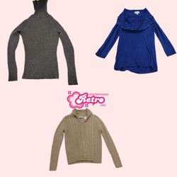 Y2K Retro Strips Knit Crew neck