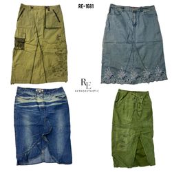 Y2K IT Girl Denim Maxi Skirts (RE-1681)