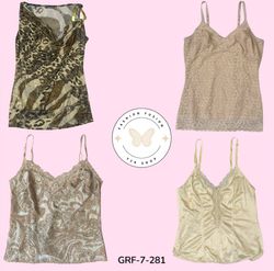 Top in seta stampata marrone – Trendy e leggero (G..