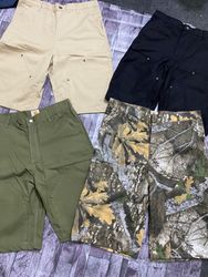 Shorts Carhartt Rework à Double Genou Couleurs Mél..