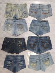 R96 Shorts sexy ornés Y2k pour femmes recyclés
