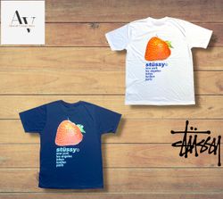 Stussy rework style strawberry stussy tee