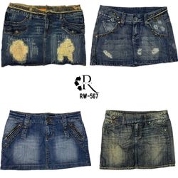 Y2K Britney Era Denim Mini Skirts(RW-567)