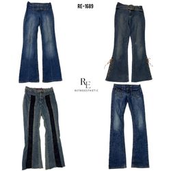 Y2K IT Girl Unique Denim Jeans (RE-1689)
