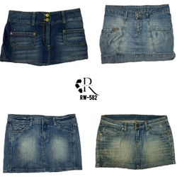 Y2K Britney Era Denim Micro Mini Skirts (RW-582)