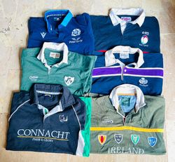 Lot de 2 maillots de rugby vintage mixtes