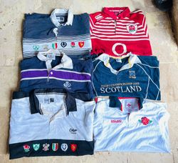 Ensemble de 3 maillots de rugby de club vintage mé..