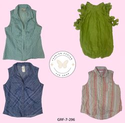 Tops Casuais em Algodão Misturado para Mulheres – ..