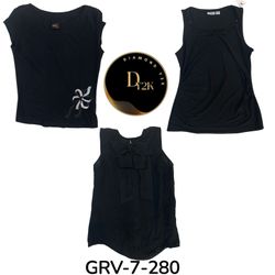 Blusa Preta de Poliéster Y2K – Retro Chic, Transpa..
