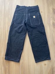 rework style black carhartt jeans baggy pants