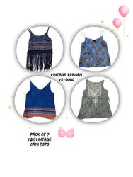 Y2K Cami Closet: 7er-Pack Vintage-Stil Tops (VR-00..