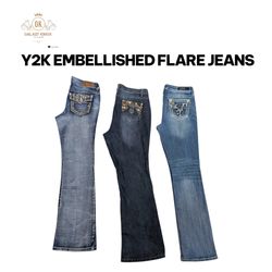 Y2K Embellished Flare jeans