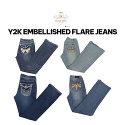 Y2K Embellished Flare jeans
