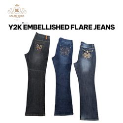 Y2K Embellished Flare jeans
