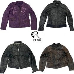 90's/Y2K Cool Girl Leather Jackets (RW-588)