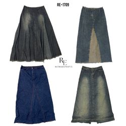 Y2K Britney Ära Denim Maxi Röcke (RE-1709)