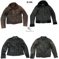 Y2K Vintage Cool Leather Jackets (RE-1695)