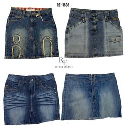 Y2K Britney Era Denim Mini Skirts (RE-1698