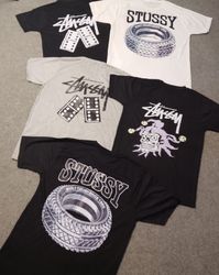Stussy rework style mix design tees