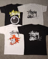 Stussy rework style mix design tees