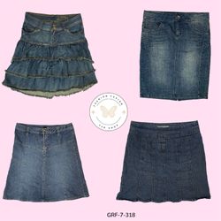 Gonna Midi in Denim Blu Classico - Preferita della..