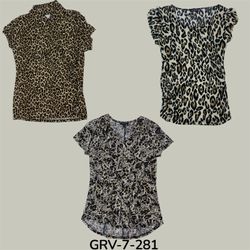 Short sleeves poly blouse (GRV-7-281)