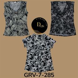 Y2K Black and White Poly Blouse – Iconic 2000s Con..