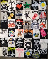 Stussy rework style mix design tees