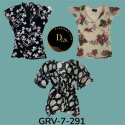 Short sleeve poly blouse (GRV-7-291)