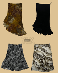 Y2K-Mesh- und Midiskirt (YV-246)